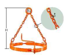 ドラム缶つり専用型クランプ/WP300S/WP300C