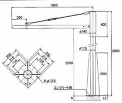 125kgピラー形ジブクレーン/M75-PM13シリーズ